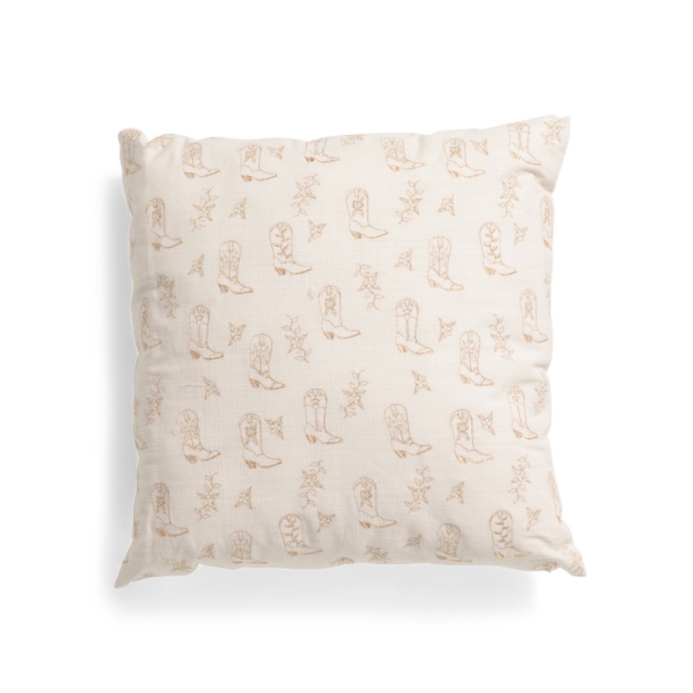 MOSS AND WILLOW 20x20 Velvet Cowgirl Pillow